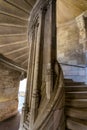 BLOIS, FRANCE - CIRCA JUNE 2014: Winding stairs in medieval French castle