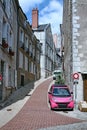 Blois, France:  A narrow medieval street in the old town center Royalty Free Stock Photo