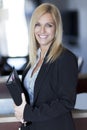 Blond Confident Businesswoman Smiling