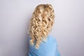 Blond curly hair back Royalty Free Stock Photo