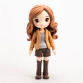 Anime-inspired Toy Figure With Brown Hair And White - Trish Mistric