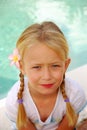 Blond girl with pigtails Royalty Free Stock Photo