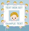 Blond hair boy text box Royalty Free Stock Photo