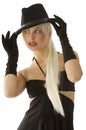 Blond with hat Royalty Free Stock Photo