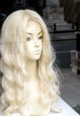 Blond Mannequin Head in Shop Window Royalty Free Stock Photo
