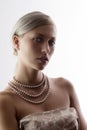 Blond with pearl Royalty Free Stock Photo