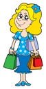 Blond shopping girl