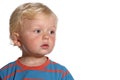 Blond two year old boy Royalty Free Stock Photo