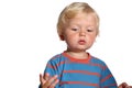 Blond two year old boy Royalty Free Stock Photo