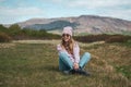 Blond Woman Beautiful Landscape Iceland Royalty Free Stock Photo