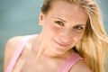 Blond woman enjoy summer sun Royalty Free Stock Photo