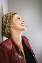 Blond woman laughing. Royalty Free Stock Photo