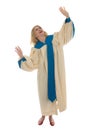 Blond Woman Praising God