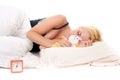 Blond woman sleeping Royalty Free Stock Photo