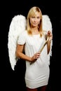Blonde angel portrait