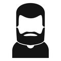 Blonde beard man icon simple vector. Aged goatee