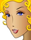 Blonde Beauty Queen Cartoon