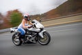 Blonde Biker Girl Royalty Free Stock Photo