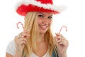 Blonde christmas girl Royalty Free Stock Photo