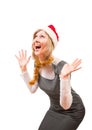 Blonde expects gifts Royalty Free Stock Photo