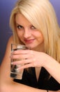 Blonde Girl with Glass of Water