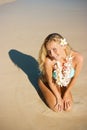Blonde on Hawaii Royalty Free Stock Photo