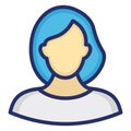 Blonde Isolated Vector icon which can easily modify or edit