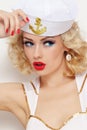 Blonde sailor Royalty Free Stock Photo