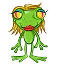 Blonde sexy Frog Character Cartoon Royalty Free Stock Photo