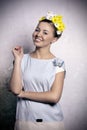 Blonde spring woman Royalty Free Stock Photo