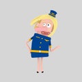 Blonde Stewardess