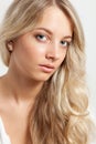 Blonde woman closeup face portrait Royalty Free Stock Photo