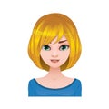 Blonde woman with medium length hair Royalty Free Stock Photo