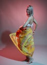 Blonde woman oriental dancer