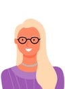 Blonde Woman Portrait, Vector Online Consultant