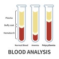 Blood analysis infografics