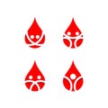 Blood care logo Royalty Free Stock Photo