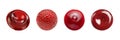 Blood Cell Model Textures Set Isolated on Transparent Background. Red Blood Cell Surfaces Royalty Free Stock Photo