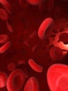 Blood cells in artery Royalty Free Stock Photo