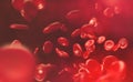 Blood cells. Blood flow of erythrocytes. Innovations in medical research