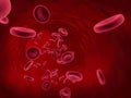 Blood Cells Flowing Royalty Free Stock Photo