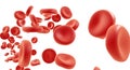 Blood cells flowing Royalty Free Stock Photo