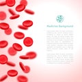 Blood cells. Medical background. 3D shape