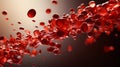 blood cells wave on white background