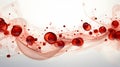 blood cells wave on white background