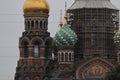 Blood church in St. Petersburg on holiday in summer.