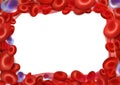 Blood circulation. Vector rectangular frame Royalty Free Stock Photo