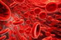 Blood circulatory system. Red blood cells in an artery. Medical human health care concept. Royalty Free Stock Photo