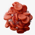 blood clot isolated white background Royalty Free Stock Photo