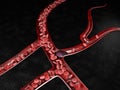Blood clot risk and thrombosis medical 3d illustration